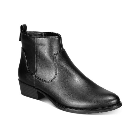 STYLE & COMPANY Shoes - STYLE & COMPANY Womens Black Memphyss Almond Toe Stacked Heel Booties 10 M
